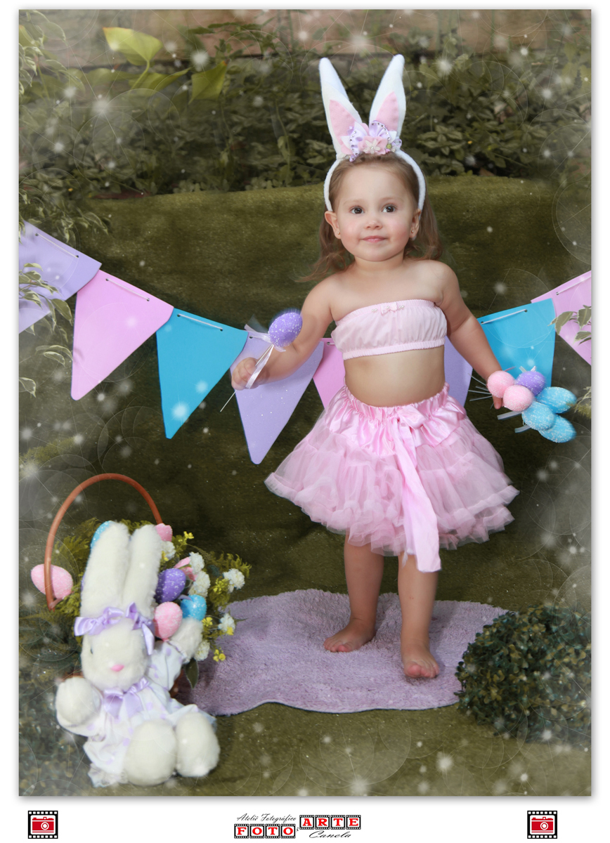 ensaio páscoa verde e rosa