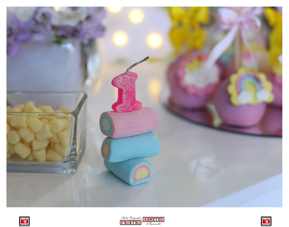 Detalhe Velinha De Um Aninho Com Marshmallows