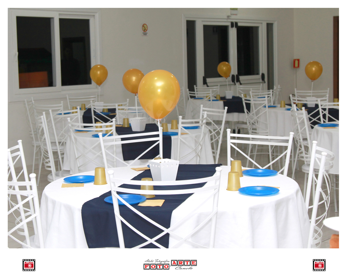 decoração das mesas no ambiente