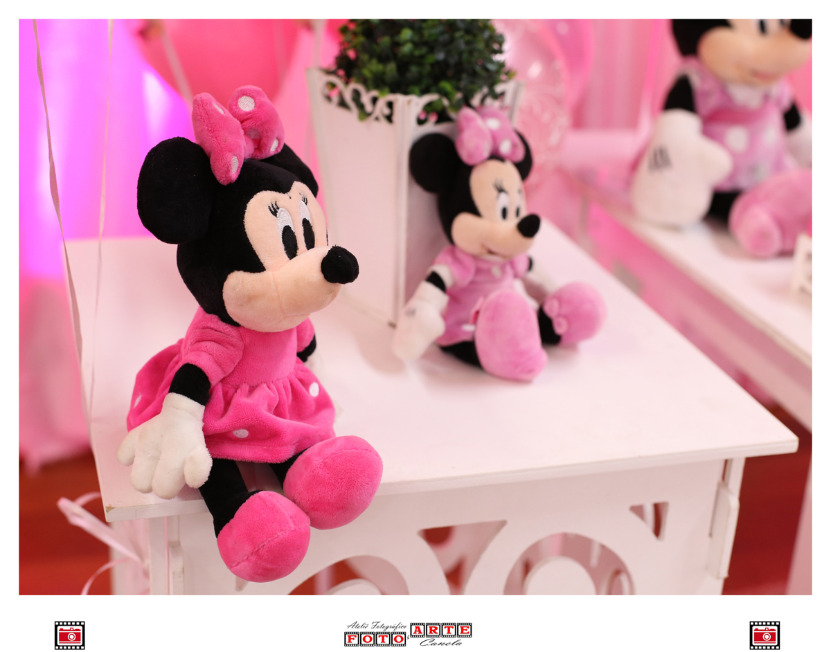 decoração minie rosa