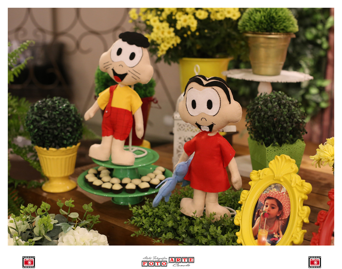 cascão, mônica e olívia