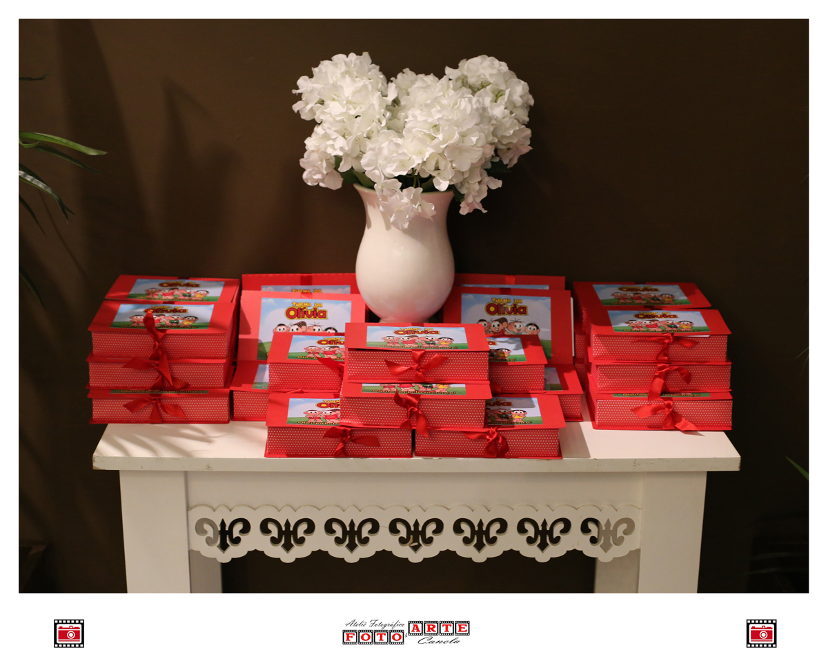 mesa com lembrancinhas festa turma da mônica