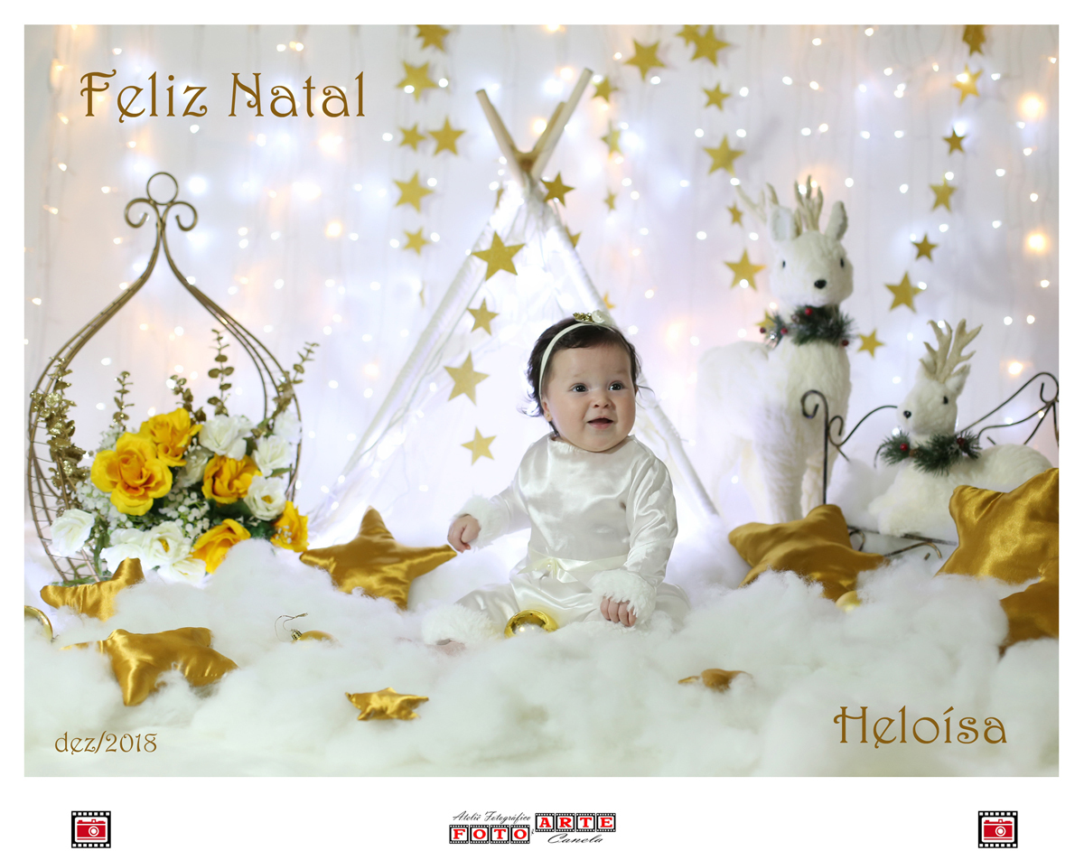 cenário dourado de natal