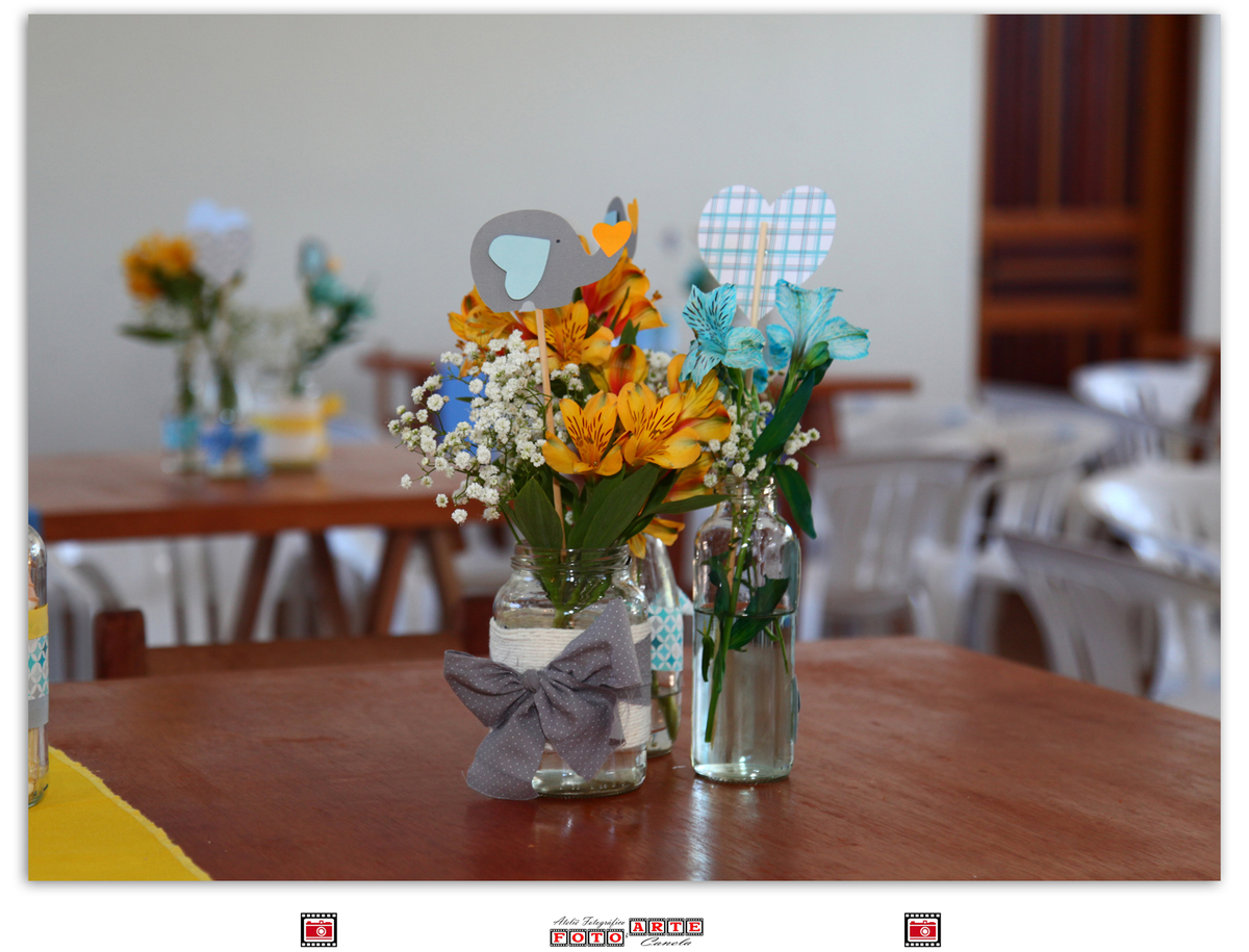 centro de mesa dos convidados