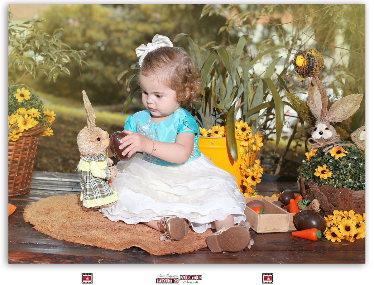 coelhinhos e chocolate menina