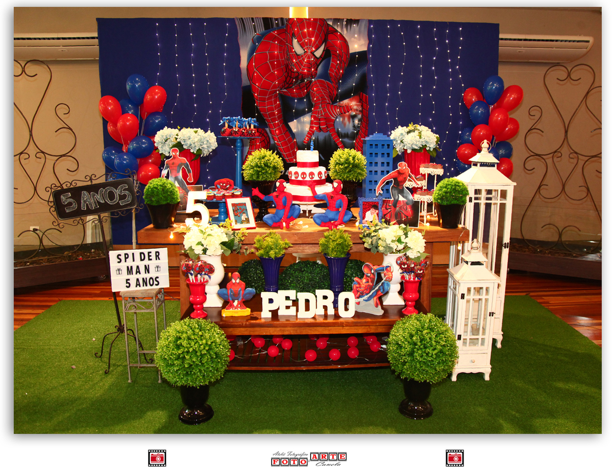 decoração da mesa principal