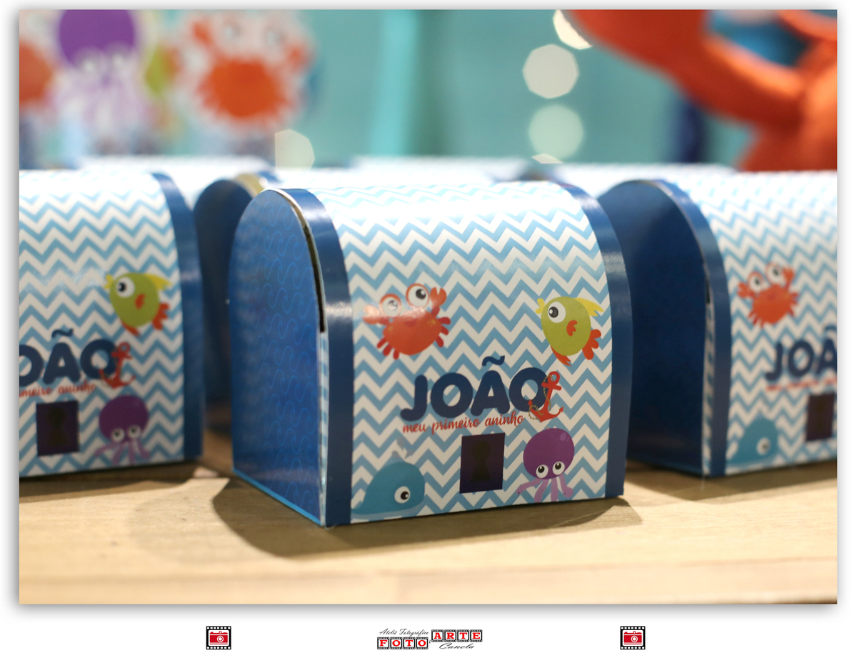 bau de papel tesouro fundo do mar