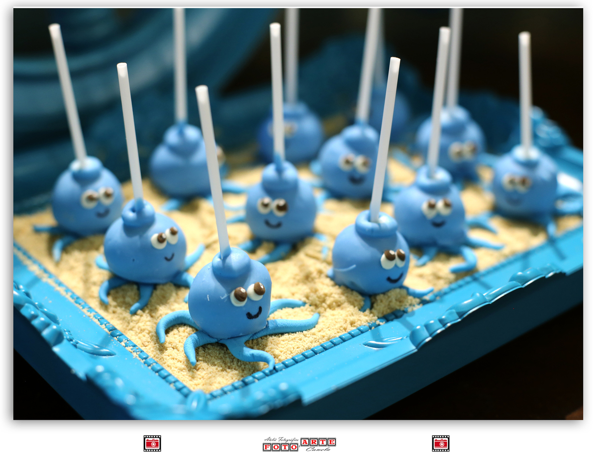 cakepop polvo na areia