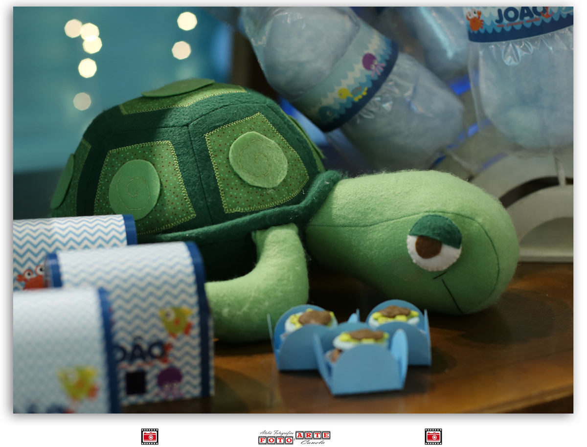 tartaruga verde de feltro