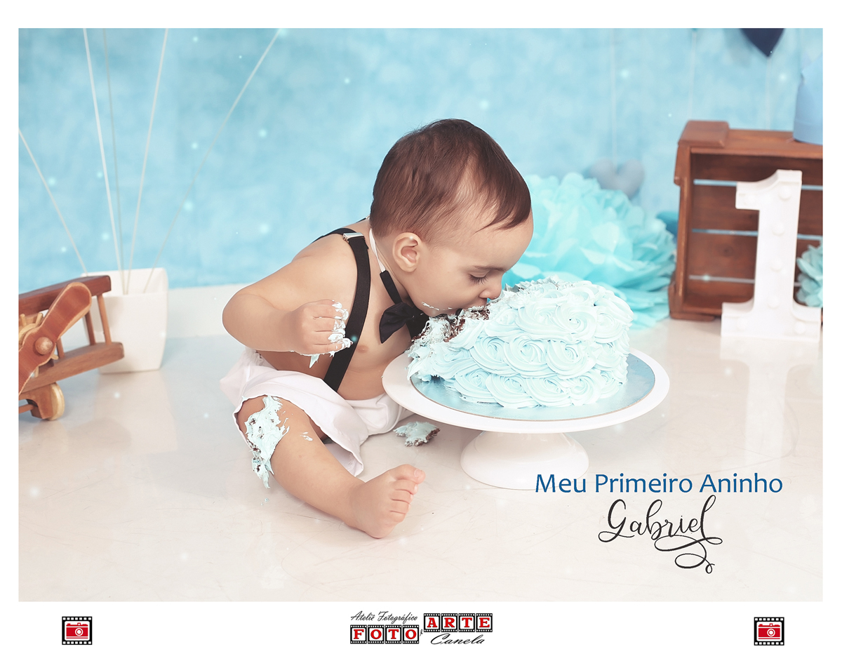 smash the cake tema azul