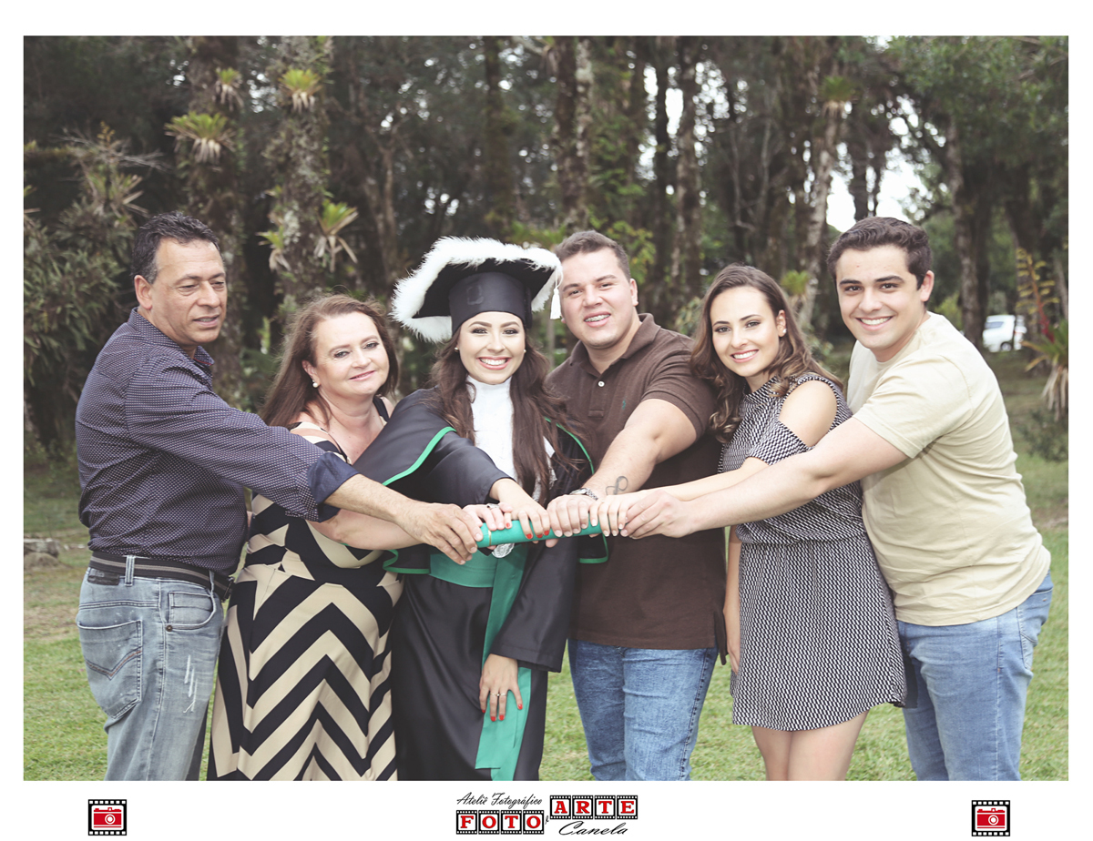 formanda com a família