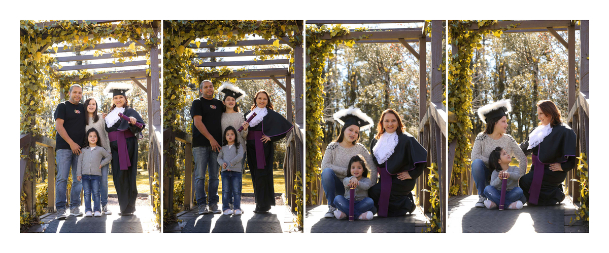 fotos de formatura com a família