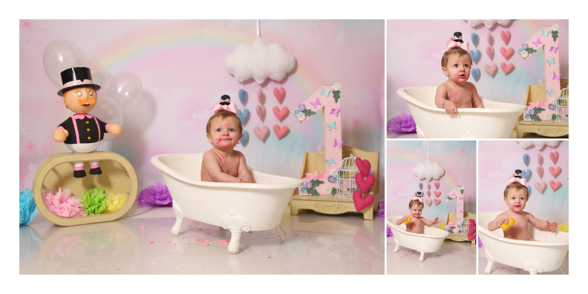 ensaio banheira menina