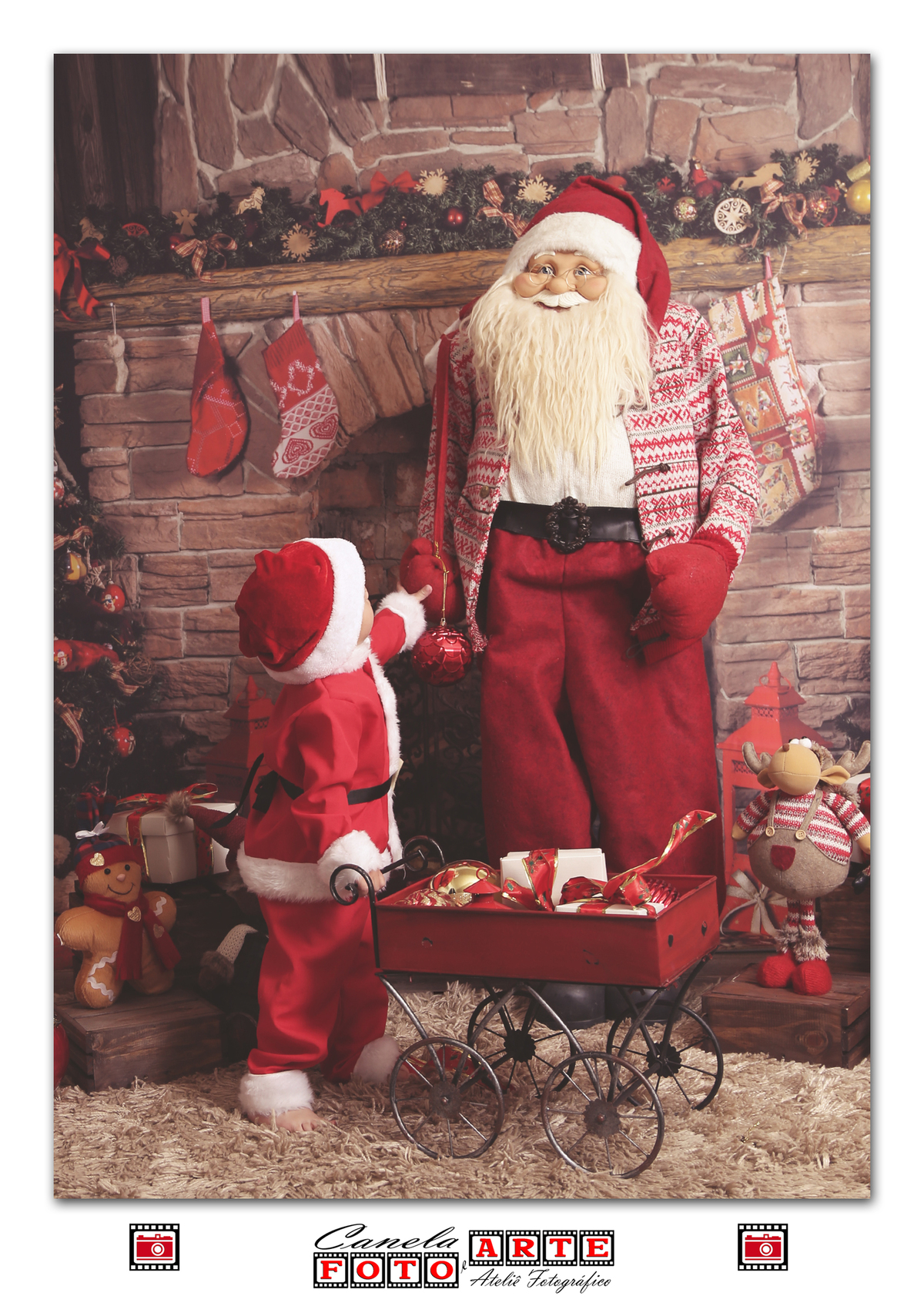 Menino com o Papai Noel