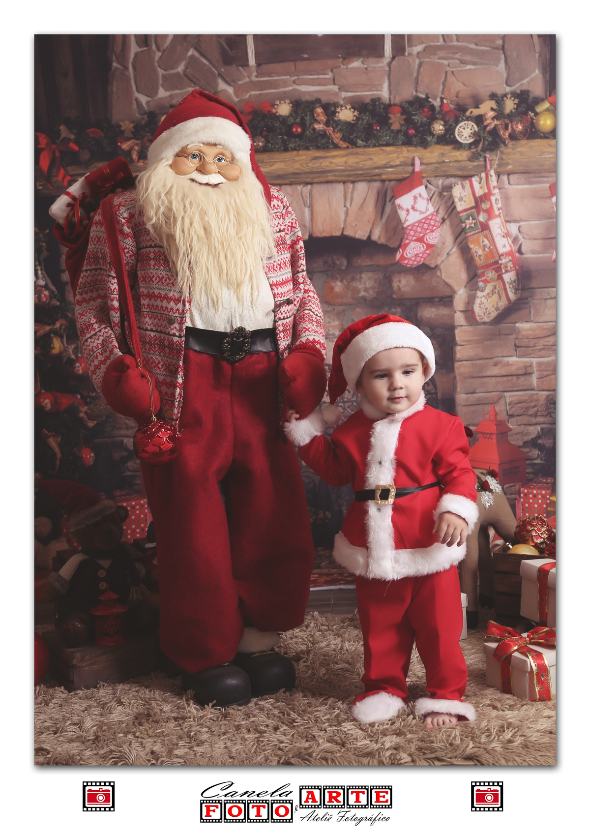 Menino com o Papai Noel