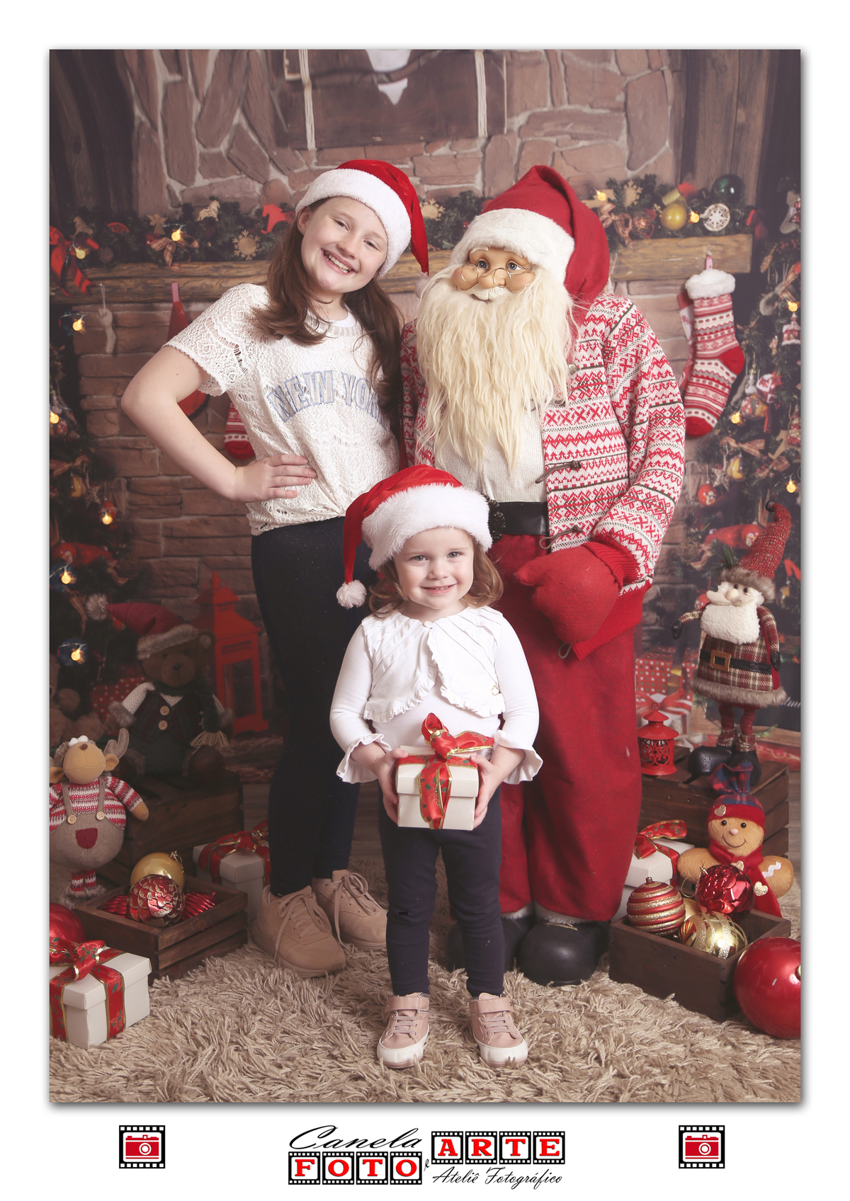 Ensaio com Papai Noel