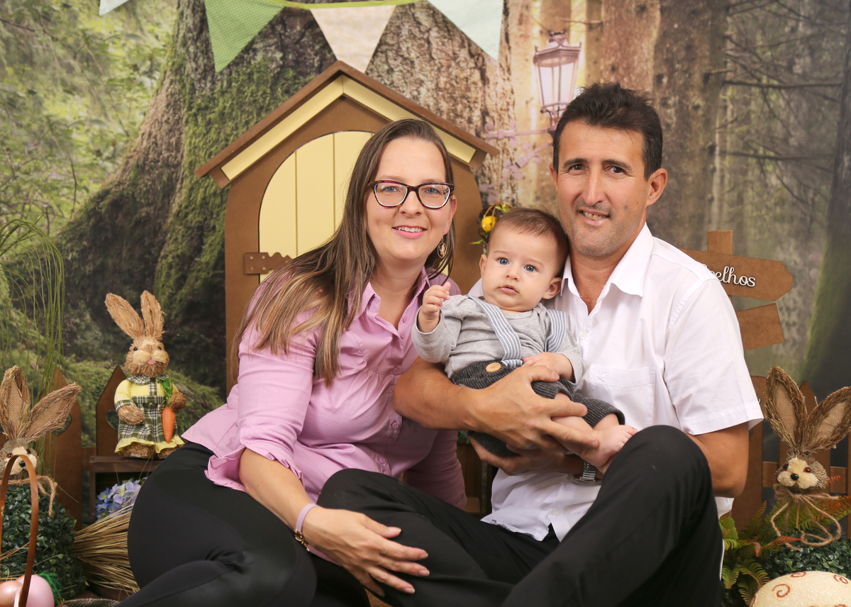 ensaio de páscoa em família