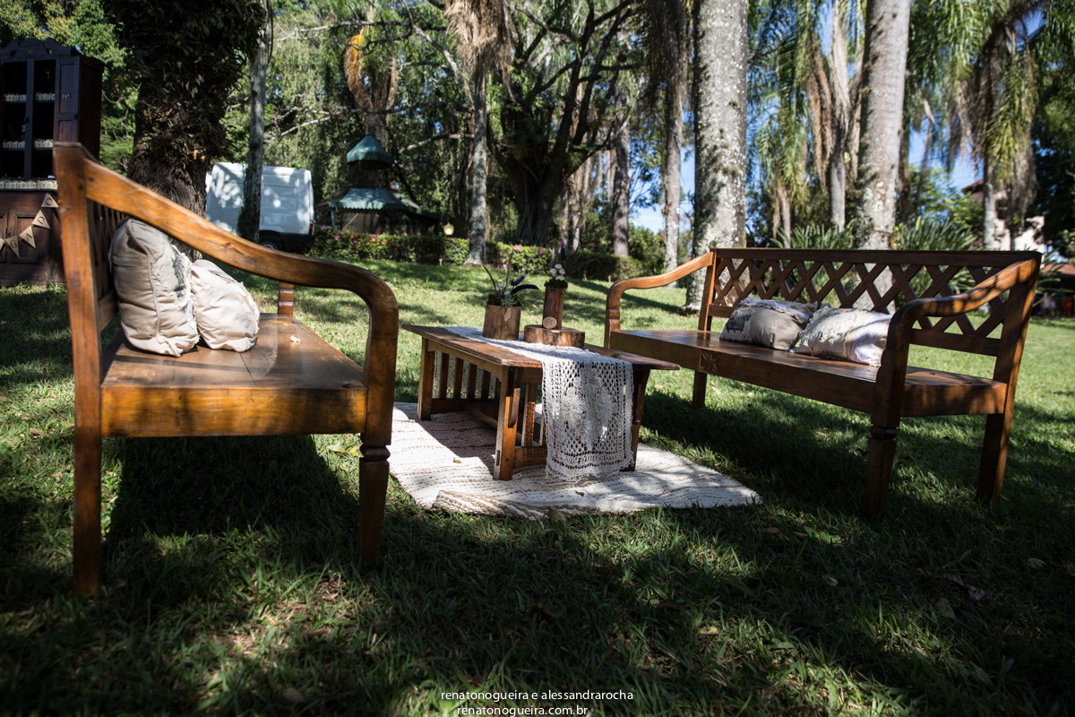 sala de conviveo na naturaeza do casamento em local aberto