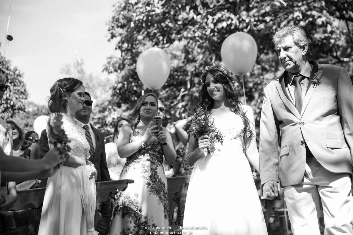 Entrada da noiva e do pai na Fazenda Vale Verde, Betim, MG