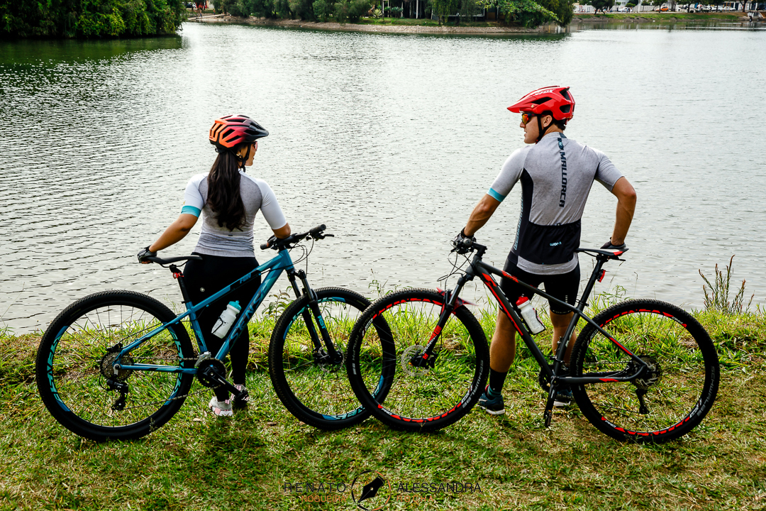 Nosso momento de felicidade é estar em cima da bike, andando e buscando qualidade de vida na gestação