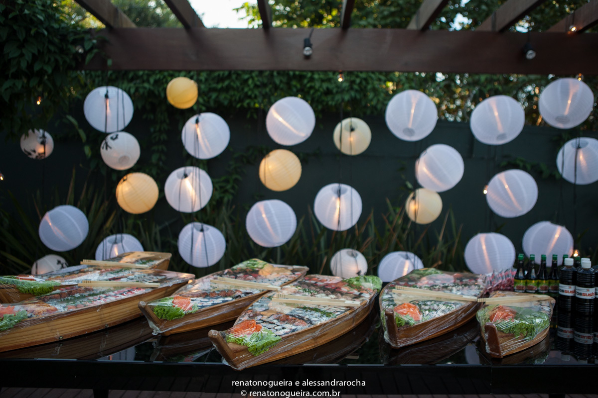 Fotografia da mesa japoneza