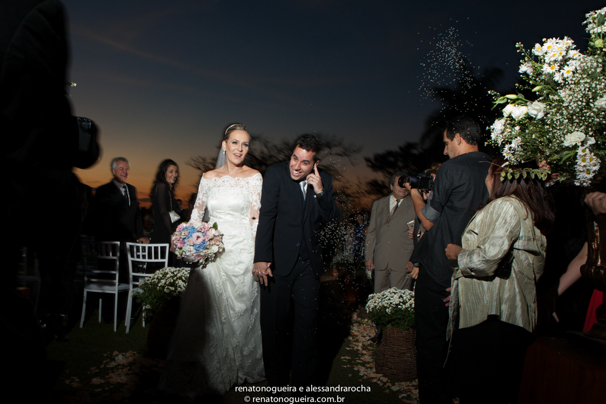 Saida dos noivos, casamento no Solar do Engenho
