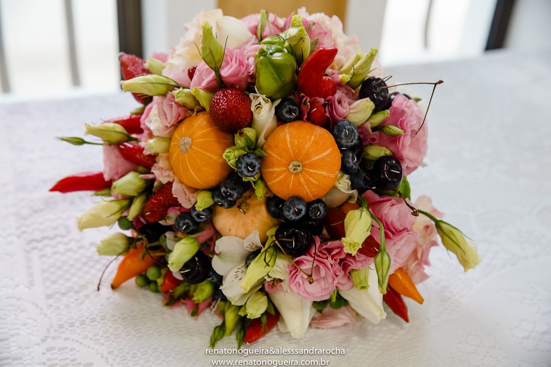 bouquet da noiva de frutas