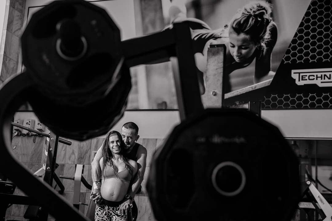 Gestante na academia