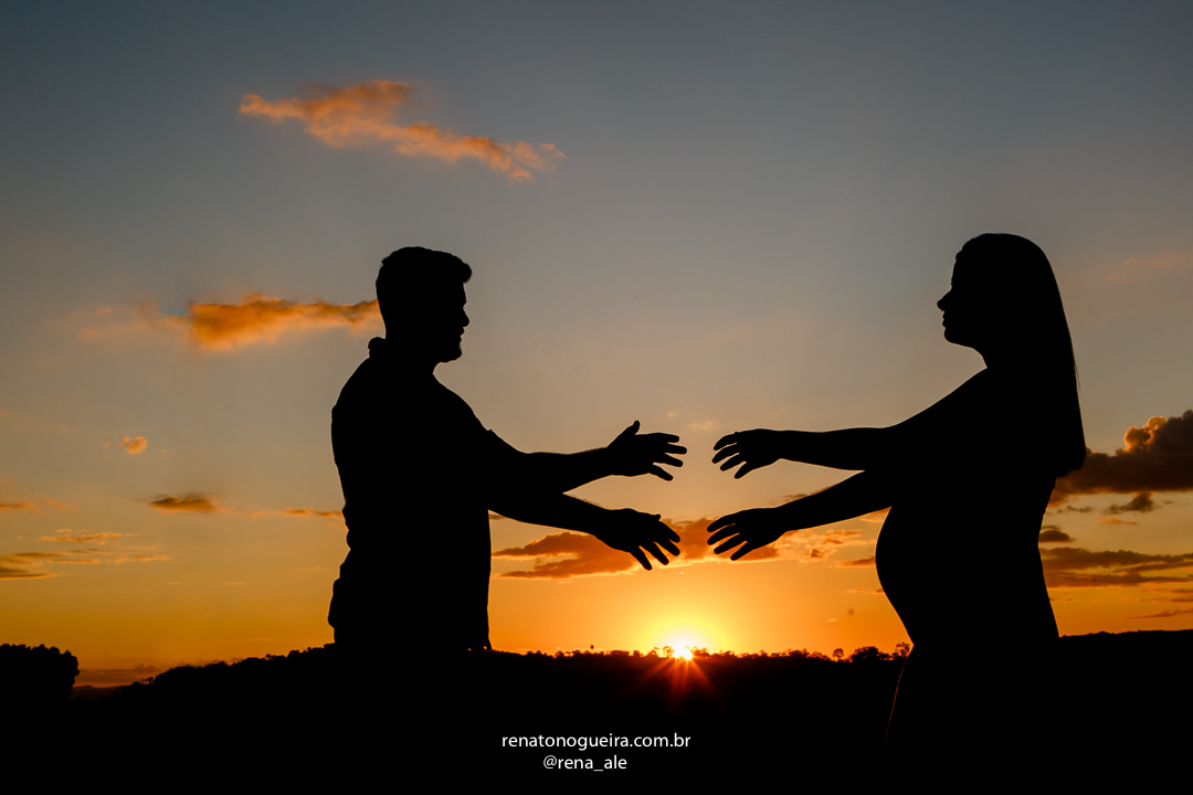 ensaio gestante com por do sol