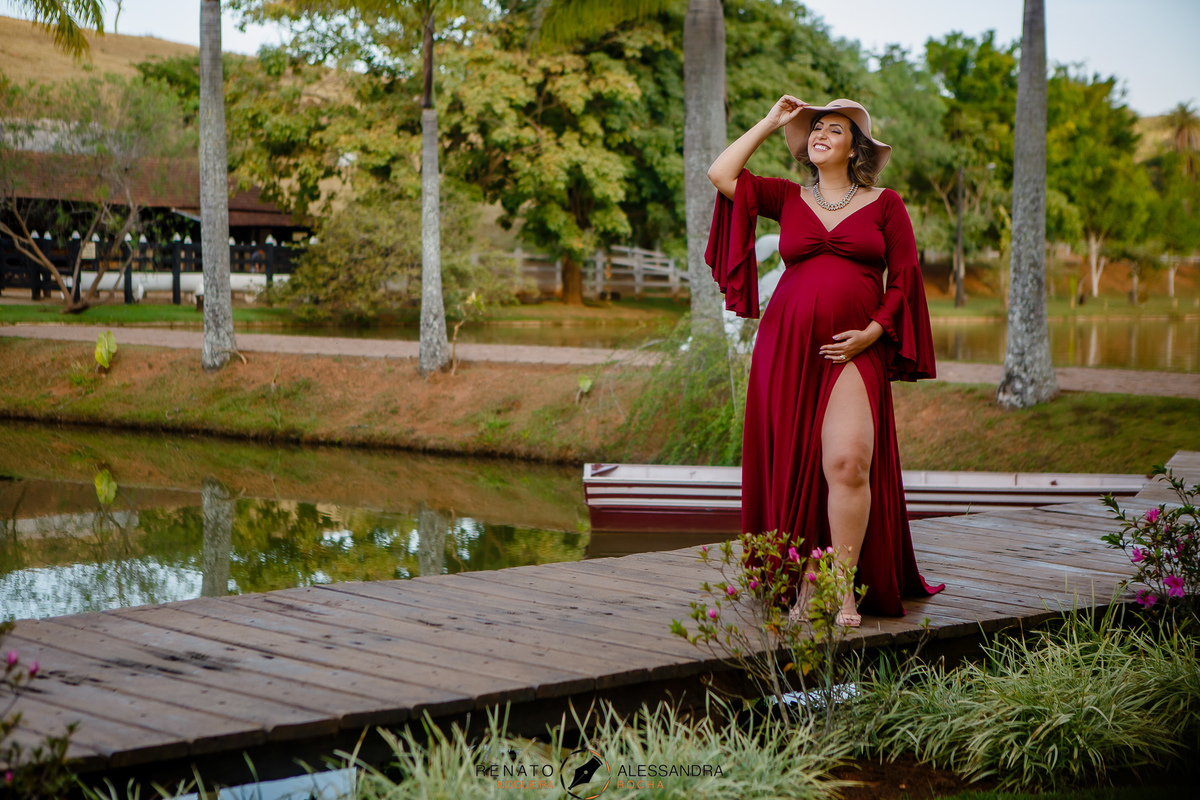 ensaio gestante no deck do espaço shangrilá