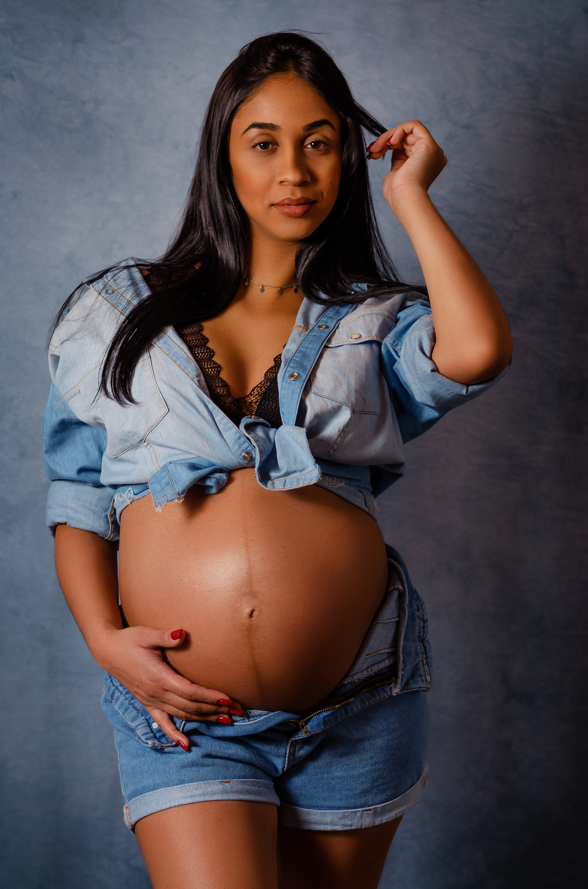 ensaio gestante em casa