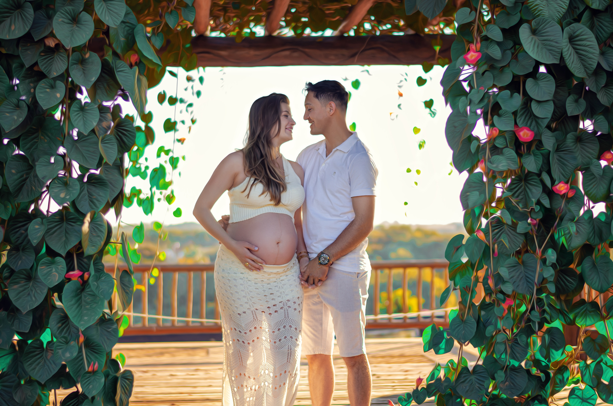 Casal em Moldura natural