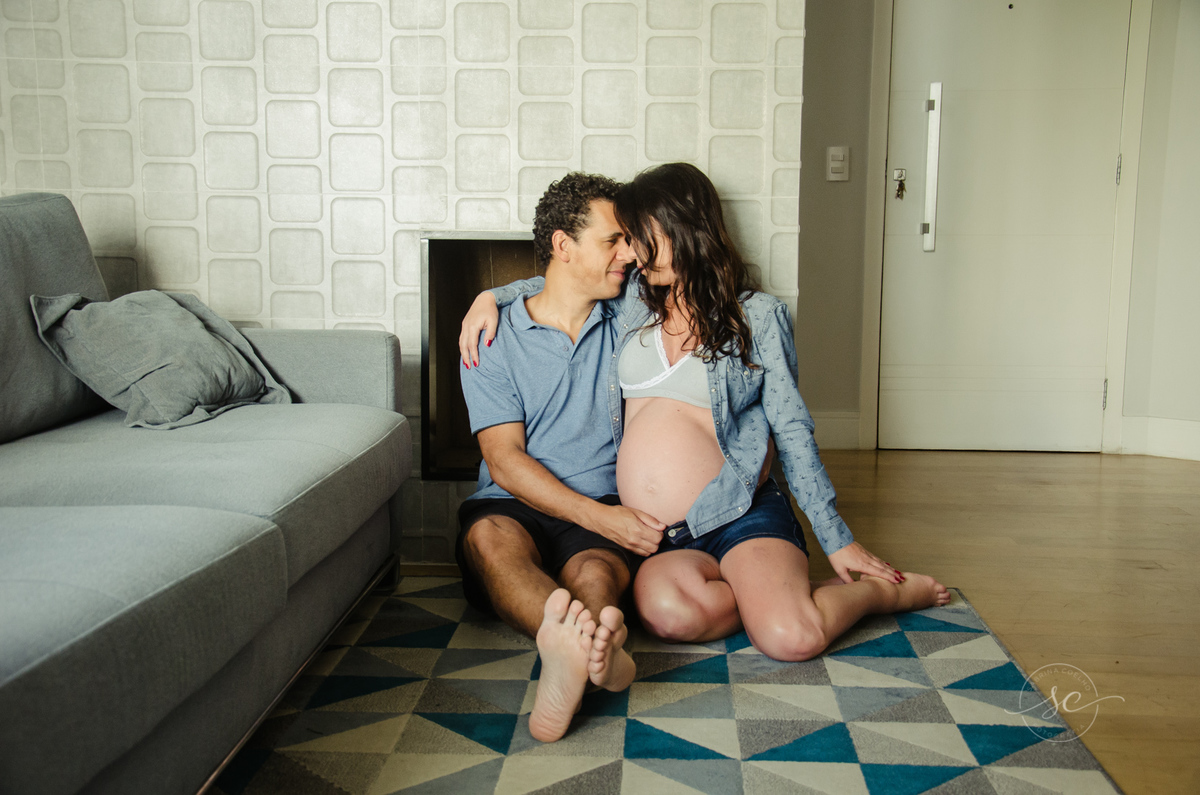 ensaio gestante em casa sp