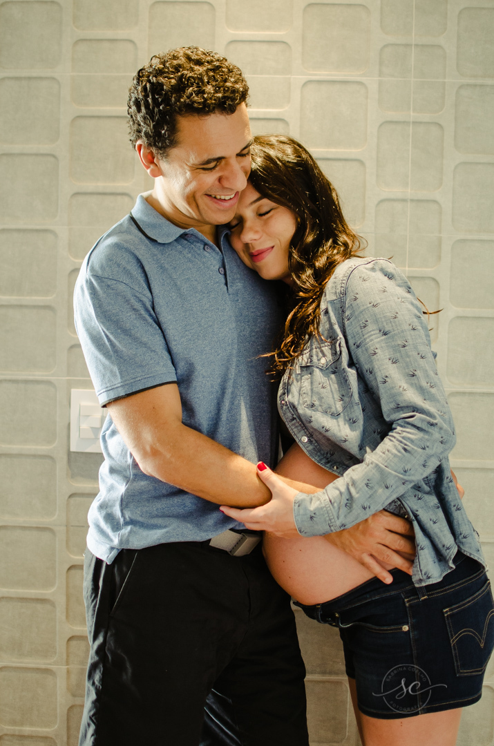 ensaio gestante em casa sp