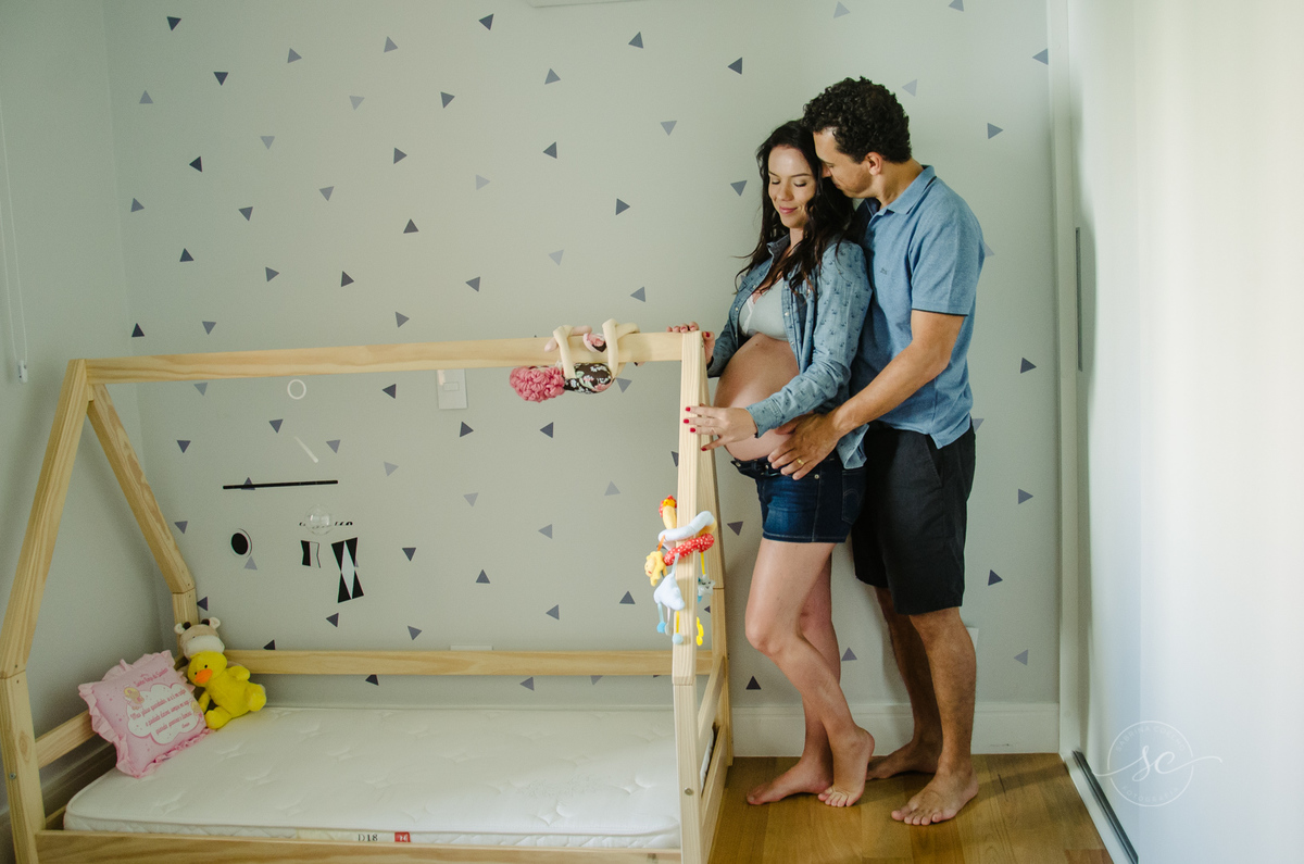 ensaio gestante em casa 