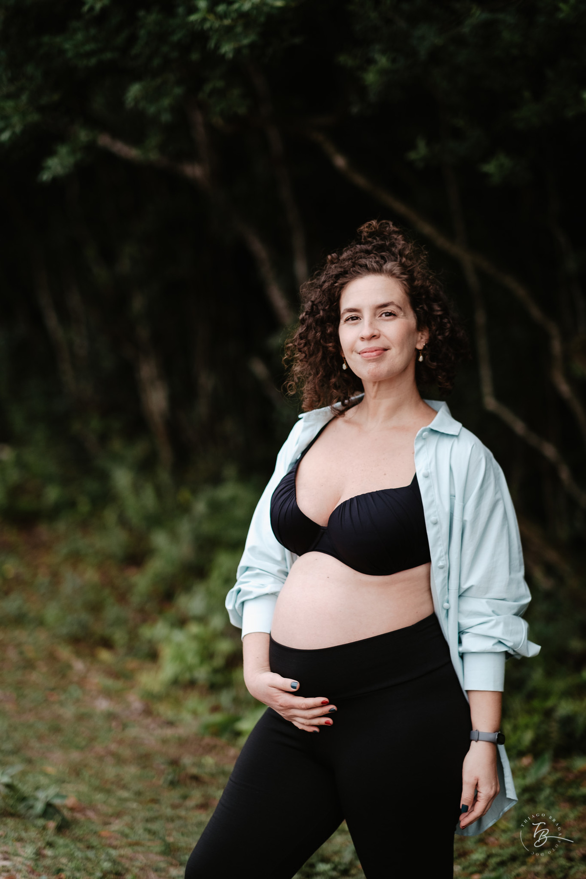 Ensaio gestante a espera do Nando na hípica Equilibre em Florianópolis, campeche por Thiago Braga