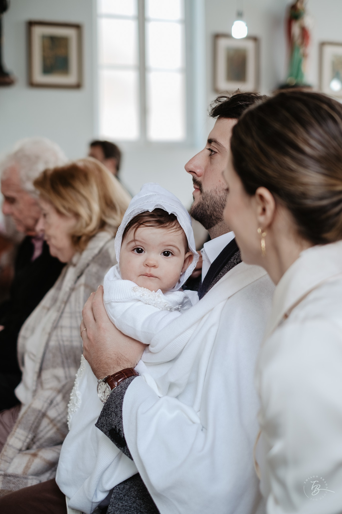 Fotografia de batizado documental em Anitápolis por Thiago Braga