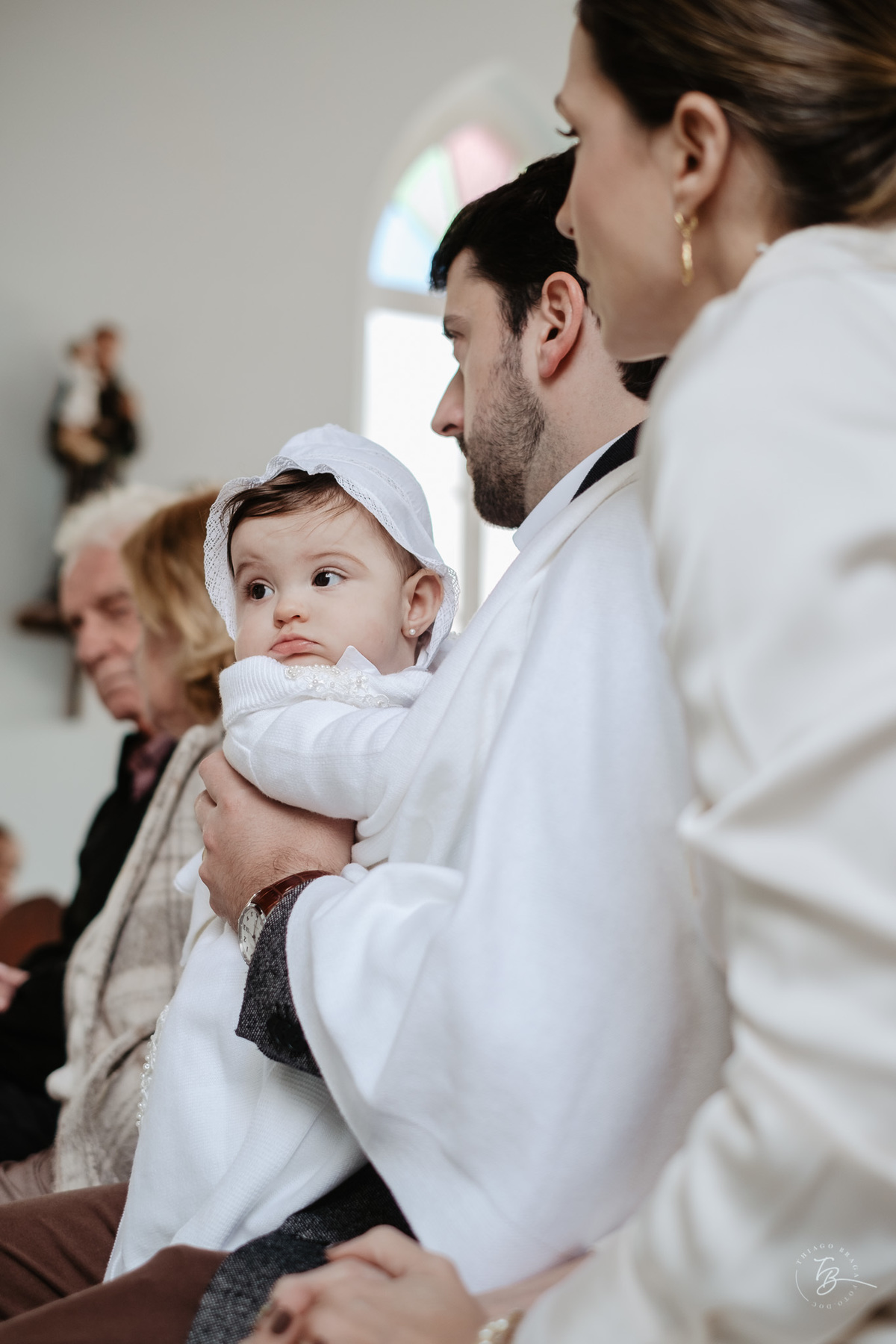 Fotografia de batizado documental em Anitápolis por Thiago Braga