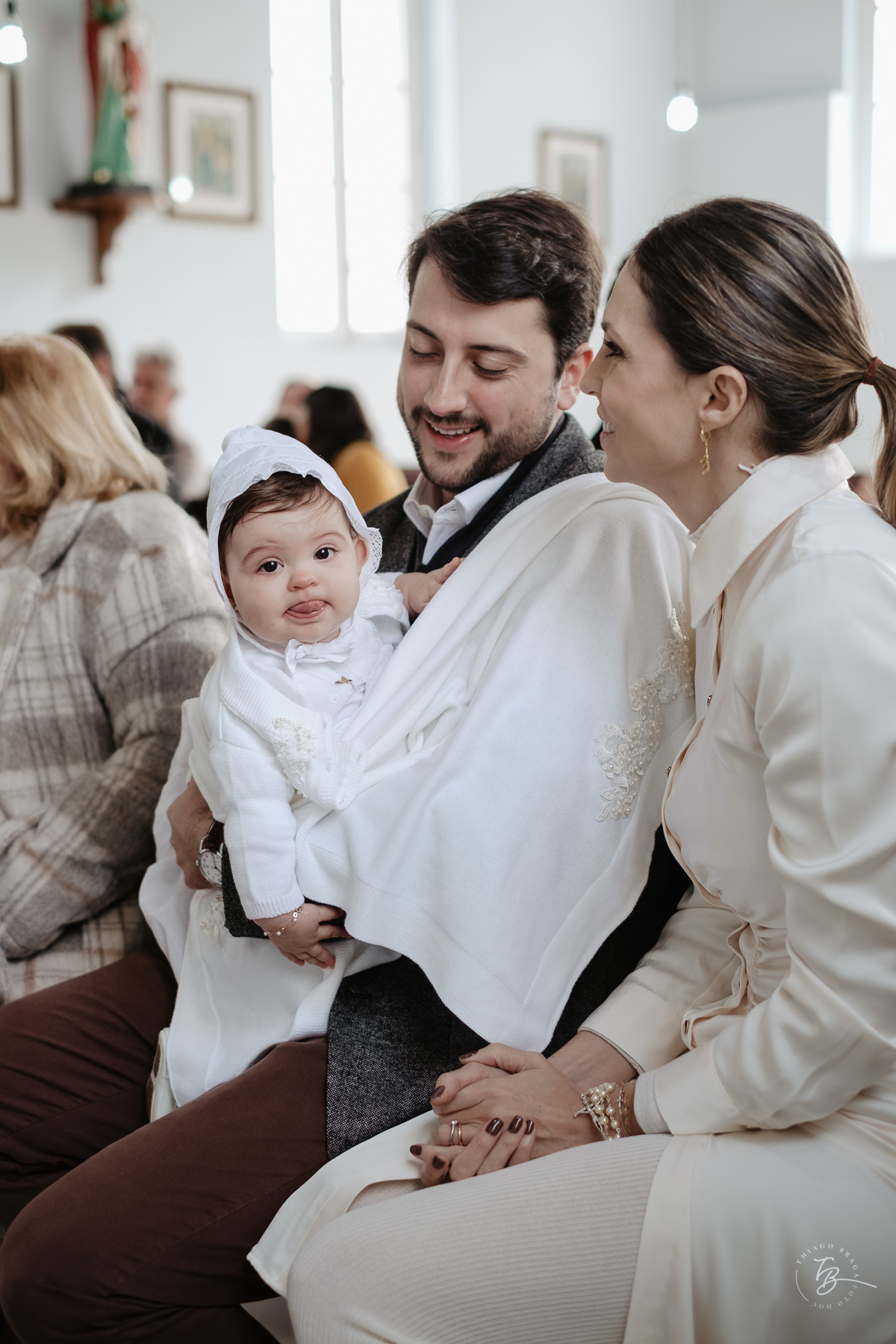 Fotografia de batizado documental em Anitápolis por Thiago Braga