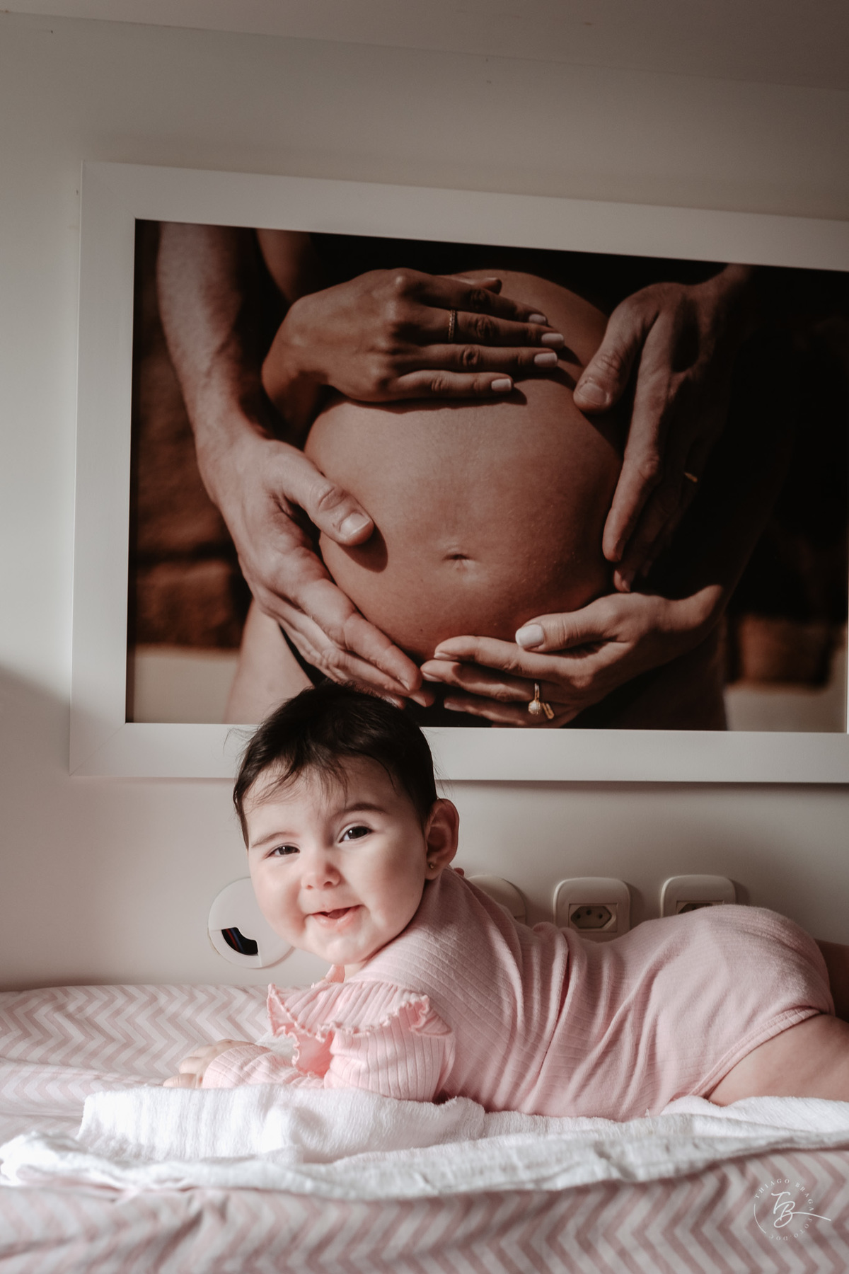 Ensaio de família, acompanhamento bebê, lifestyle, 6 meses da Sofia por Thiago Braga Fotografia.