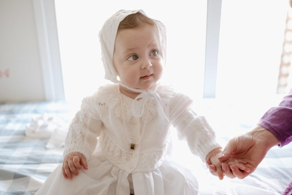 O dia do batizado da Bianca na igreja do colégio Catarinense em Florianópolis/Sc por Thiago Braga fotografia.