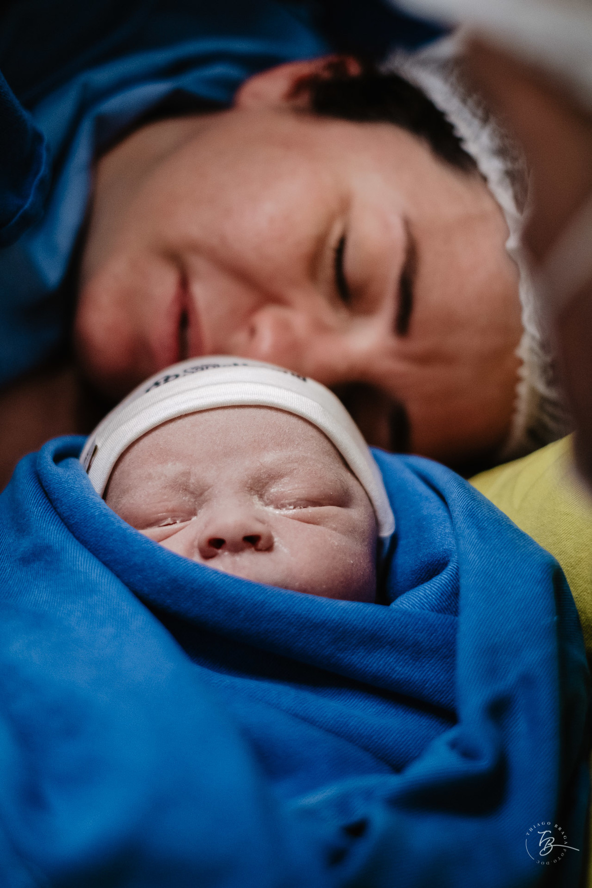Fotografia de Parto cesárea na maternidade Santa Helena, em Florianópolis - SC