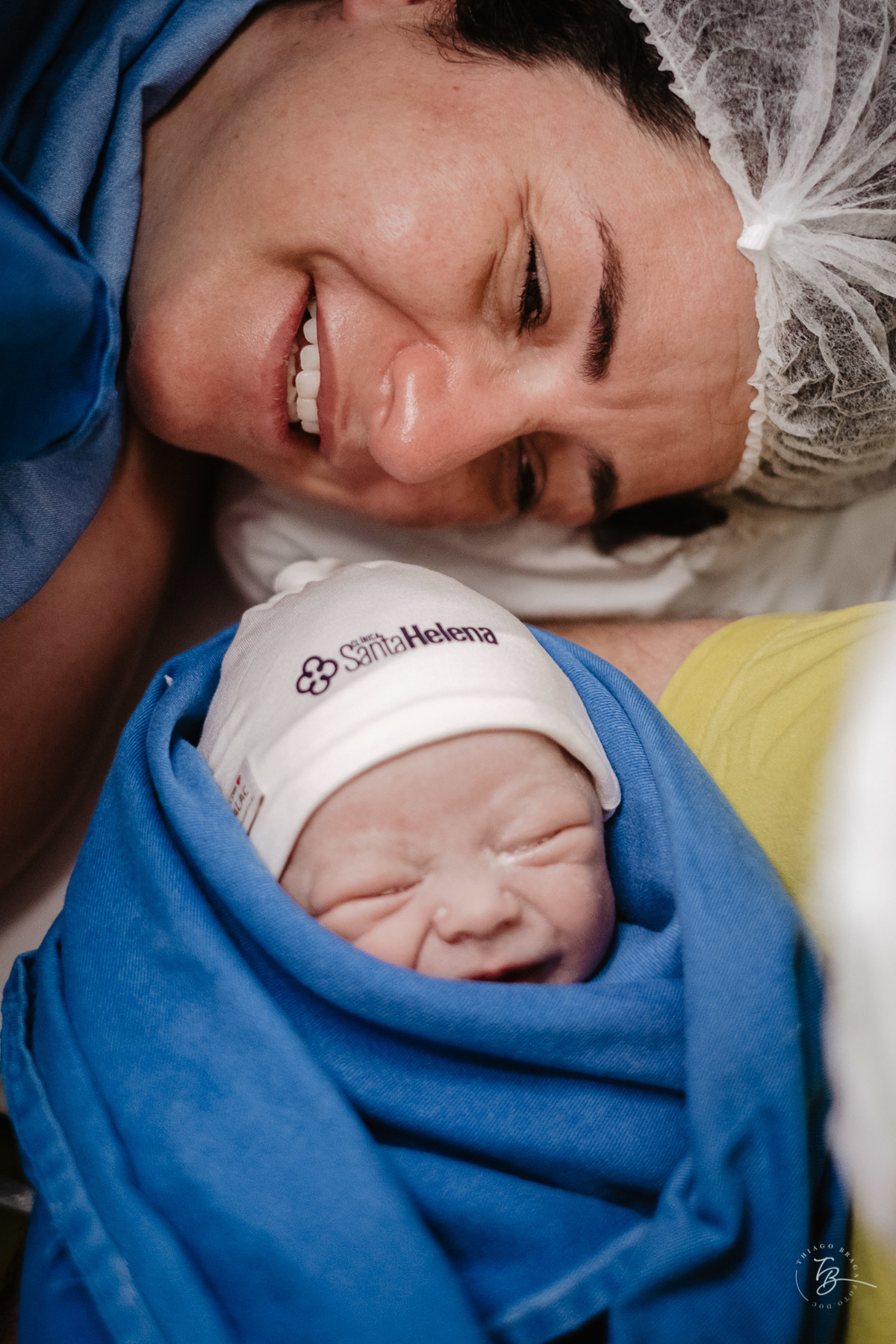 Fotografia de Parto cesárea na maternidade Santa Helena, em Florianópolis - SC