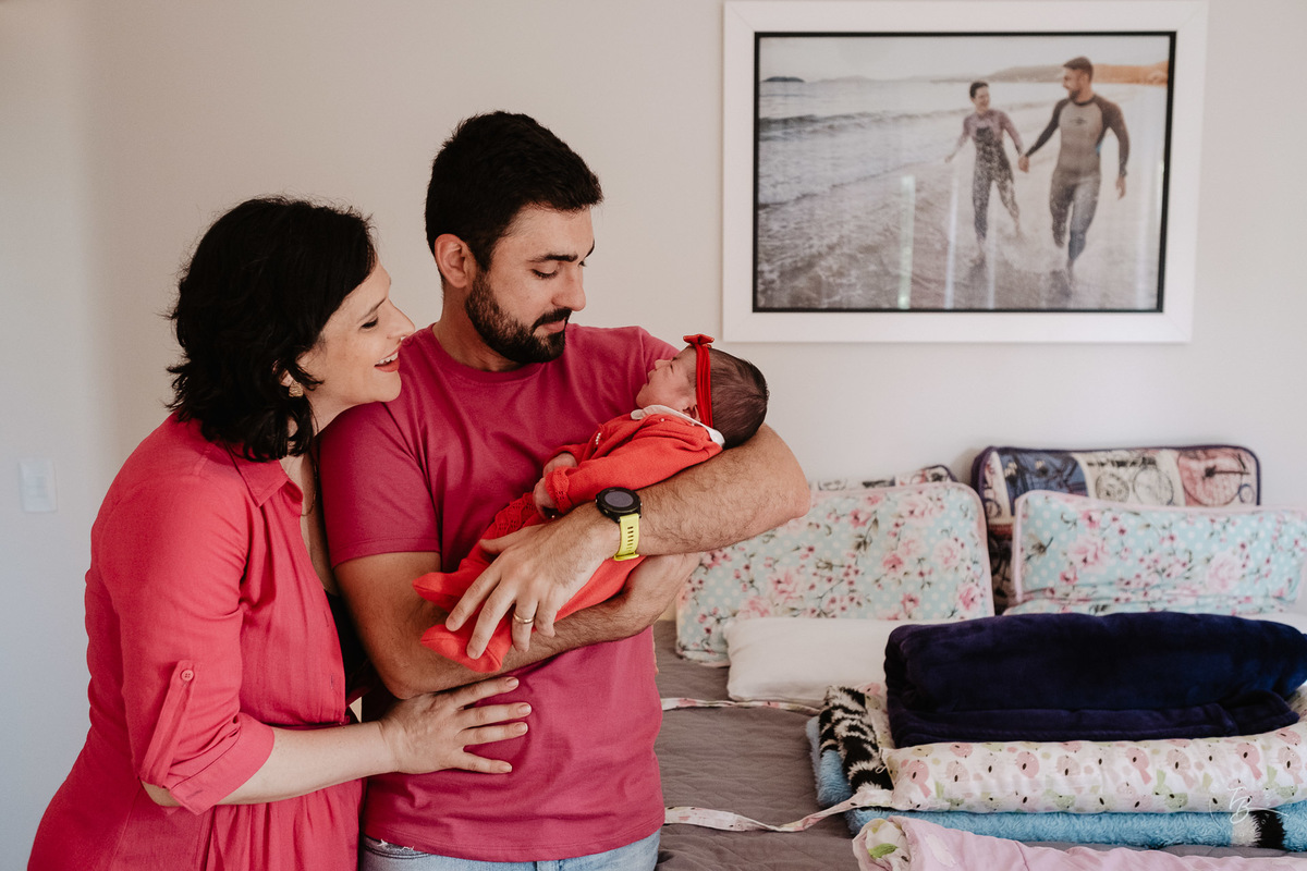Ensaio de primeiros dias em casa. 
