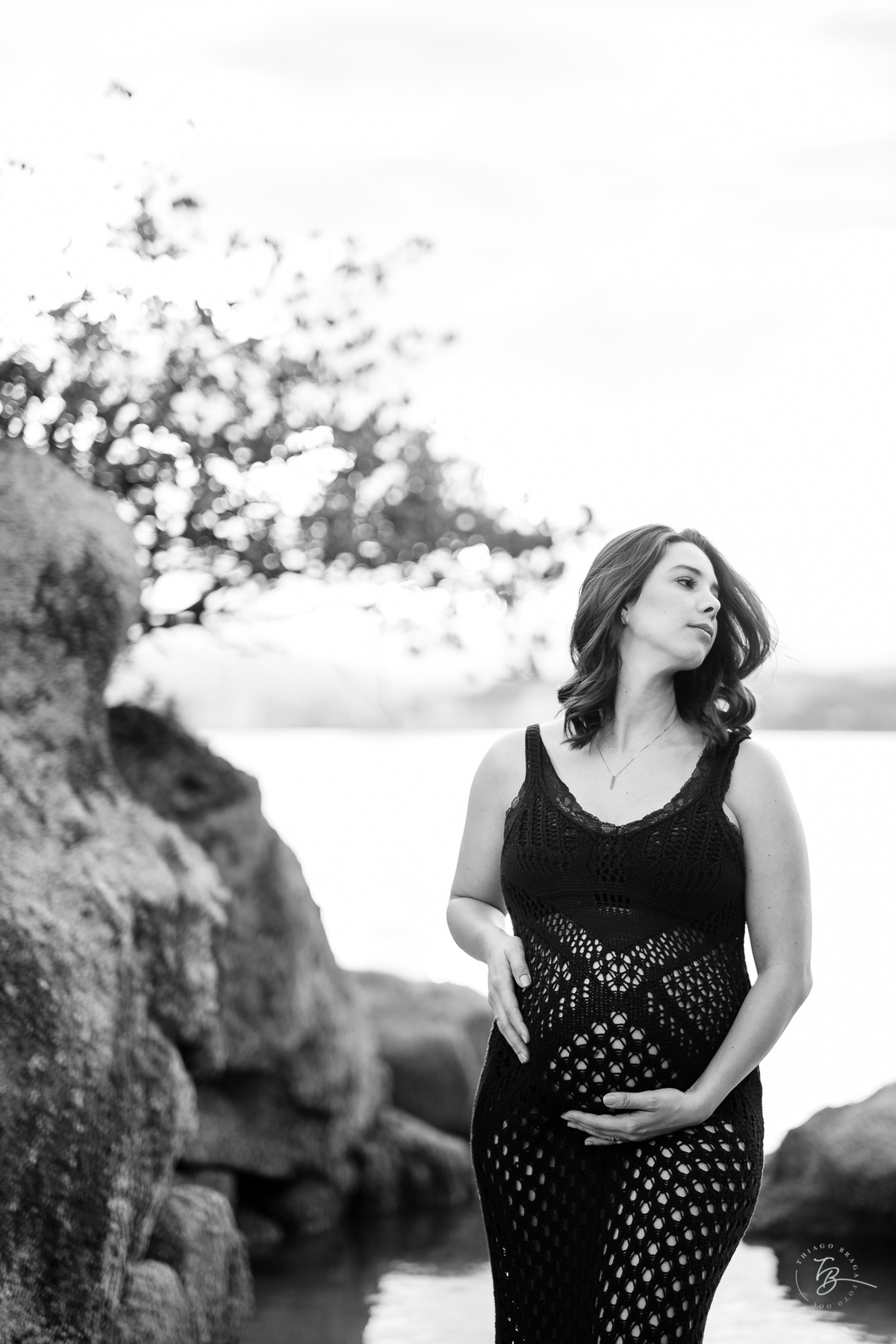 ensaio gestante em casa e na praia, espera pela Agatha, por Thiago Braga fotografia