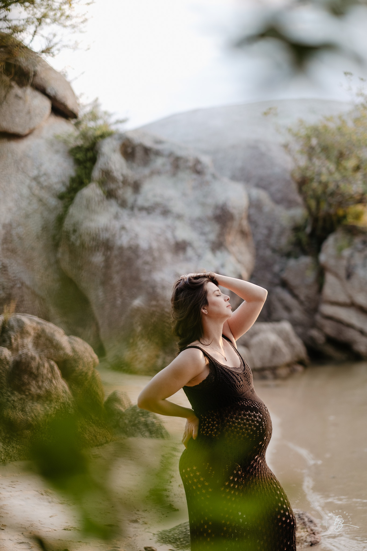 ensaio gestante em casa e na praia, espera pela Agatha, por Thiago Braga fotografia