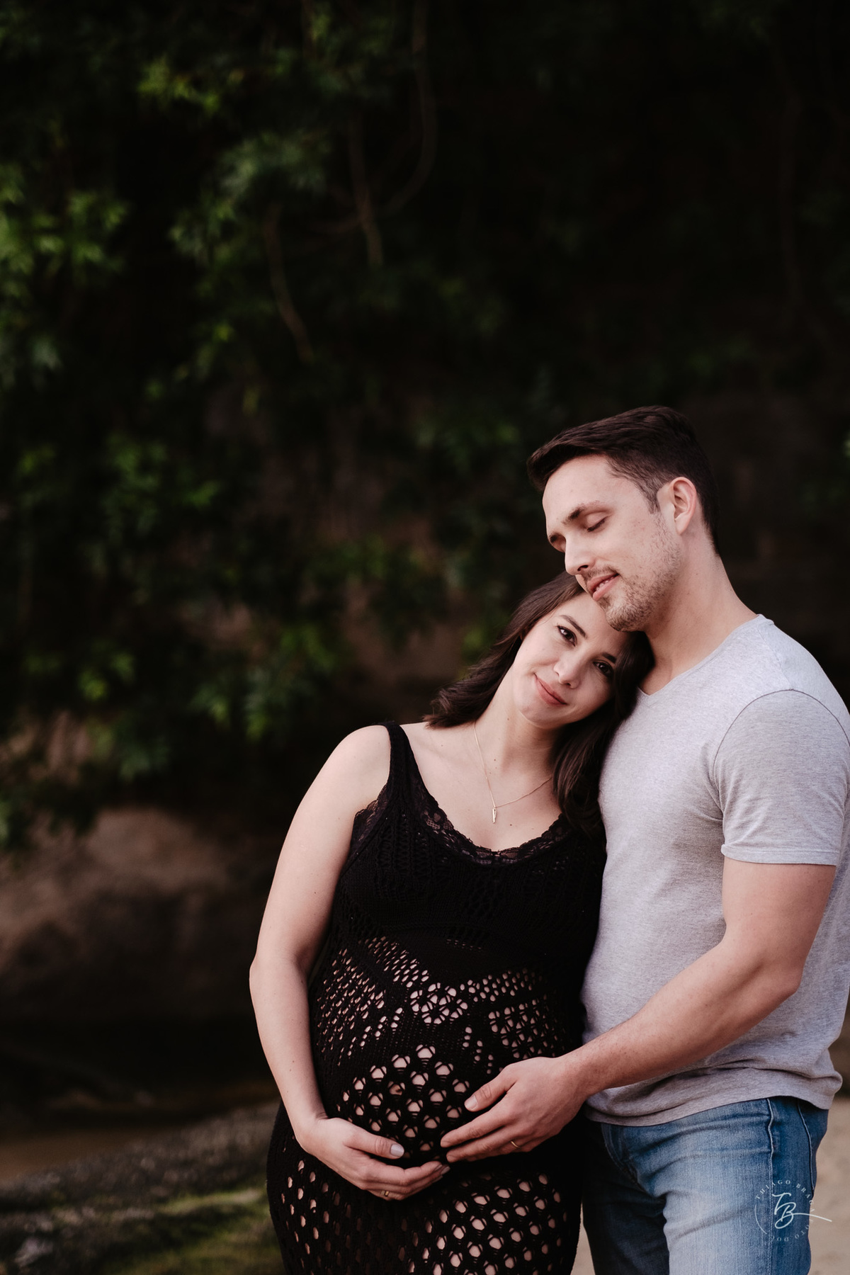 ensaio gestante em casa e na praia, espera pela Agatha, por Thiago Braga fotografia