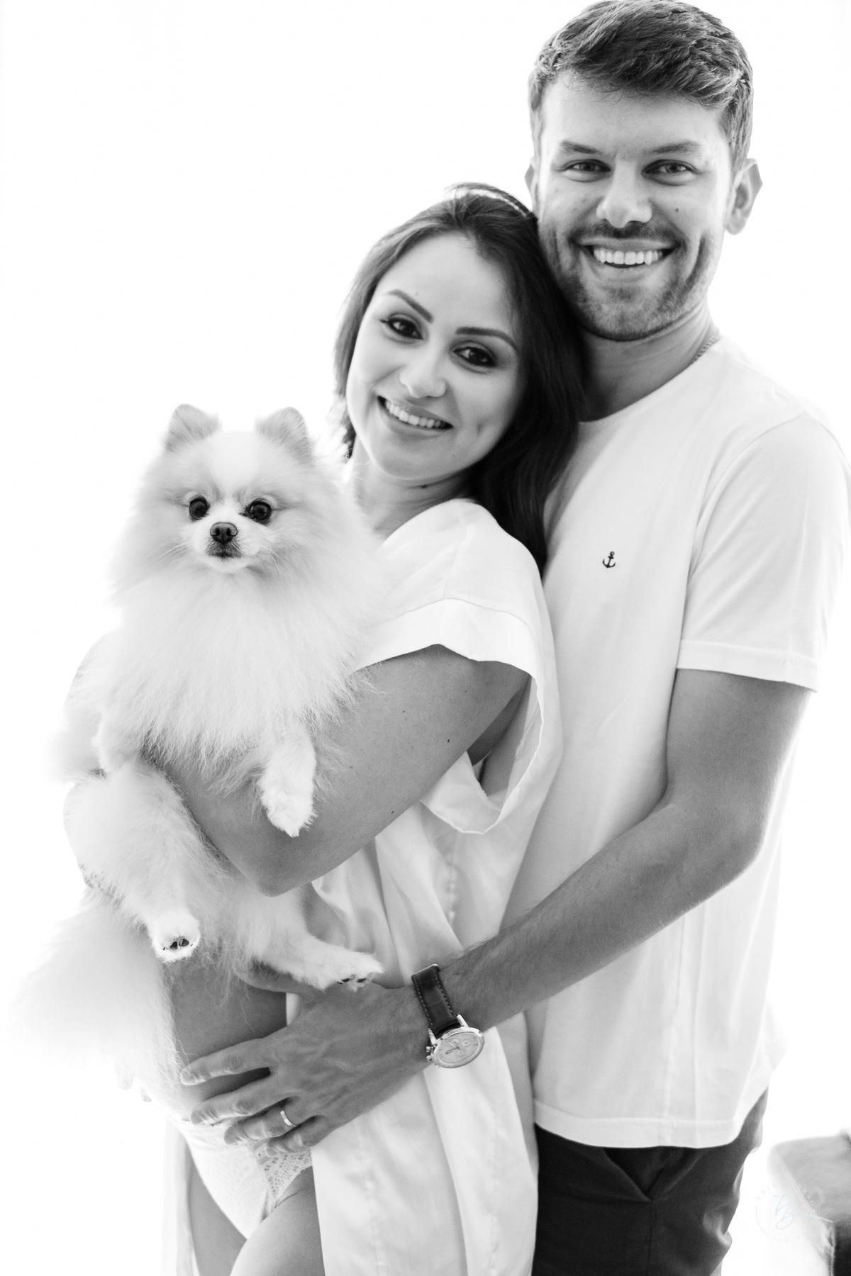 Fotos de gestante em casa e na praia dos ingleses em Florianópolis