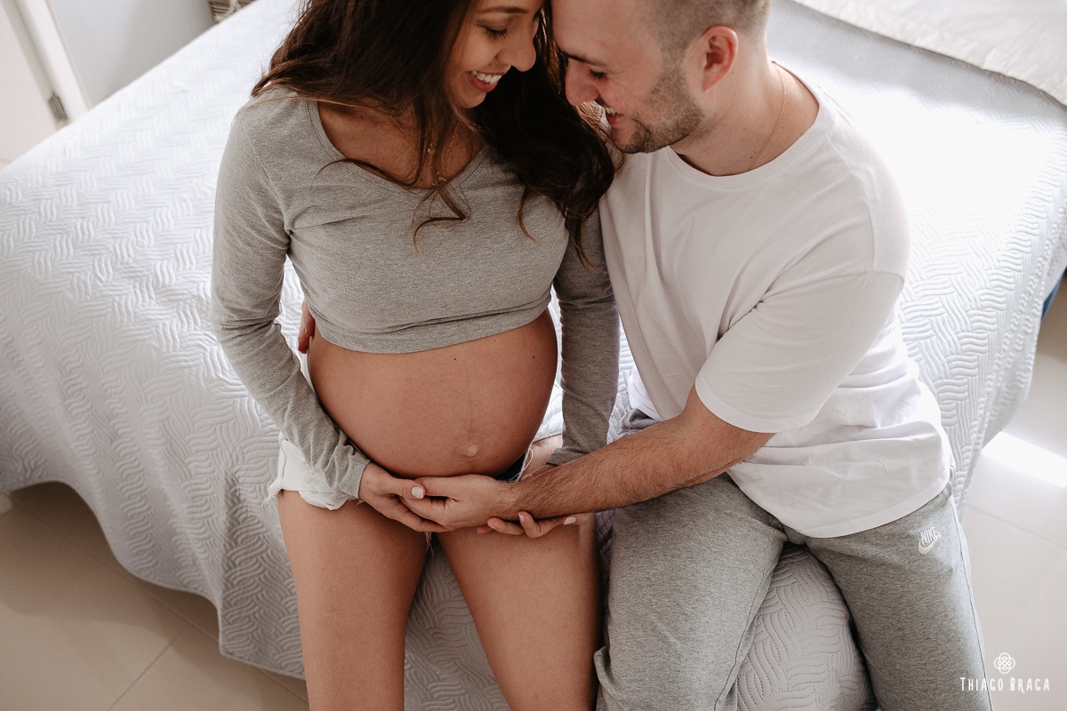 Ensaio gestante em casa - Florianópolis/SC