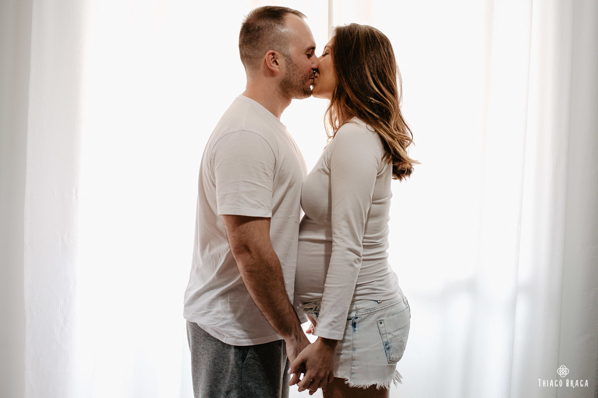 Ensaio gestante em casa - Florianópolis/SC